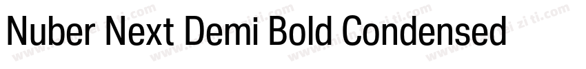 Nuber Next Demi Bold Condensed字体转换